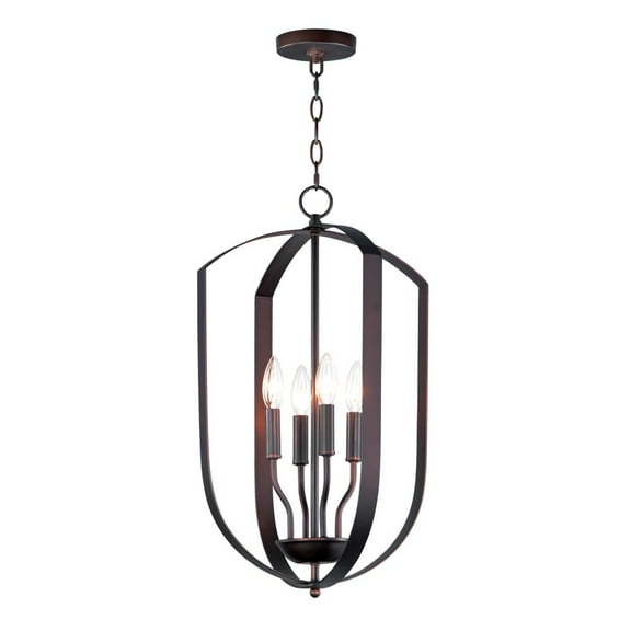 10034OI Maxim Lighting Provident-4 Light Chandelier-14.5 Inches wide by 23.5 inches high-Oil Rubbed Bronze Finish    -Traditional Installation