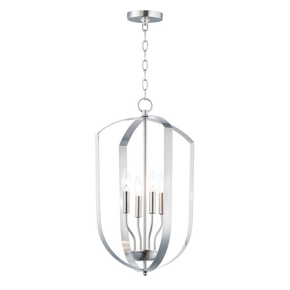 10034SN Maxim Lighting Provident-4 Light Chandelier-14.5 Inches wide by 23.5 inches high-Satin Nickel Finish -Traditional Installation