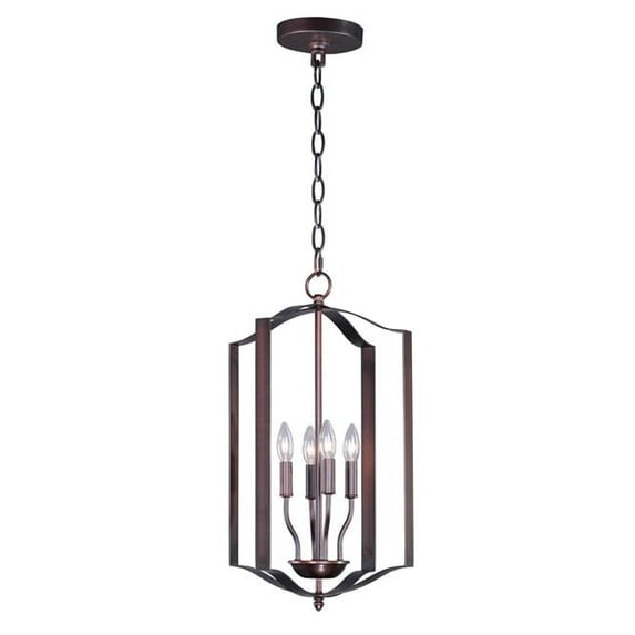 -Four Light Pendant-15 Inches Wide By 24 Inches High-Oil Rubbed Bronze Finish -Traditional Installation Maxim Lighting 10036Oi