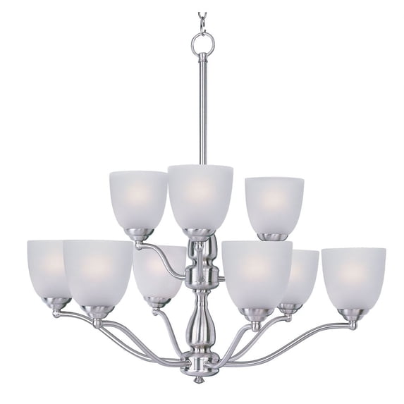 10066FTSN Maxim Lighting Stefan-Nine Light 2-Tier Chandelier in Contemporary style-30 Inches wide by 30 inches high -Traditional Installation