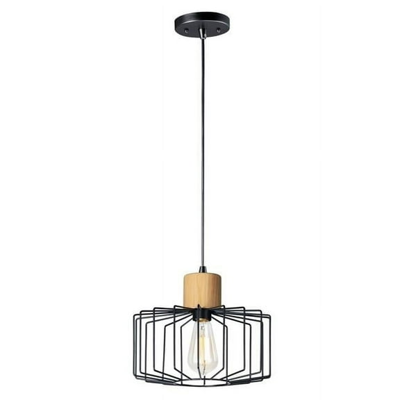 -Mini Pendant 1 Light-11.5 Inches Wide By 10 Inches High     -Traditional Installation Maxim Lighting 10068Bknwd