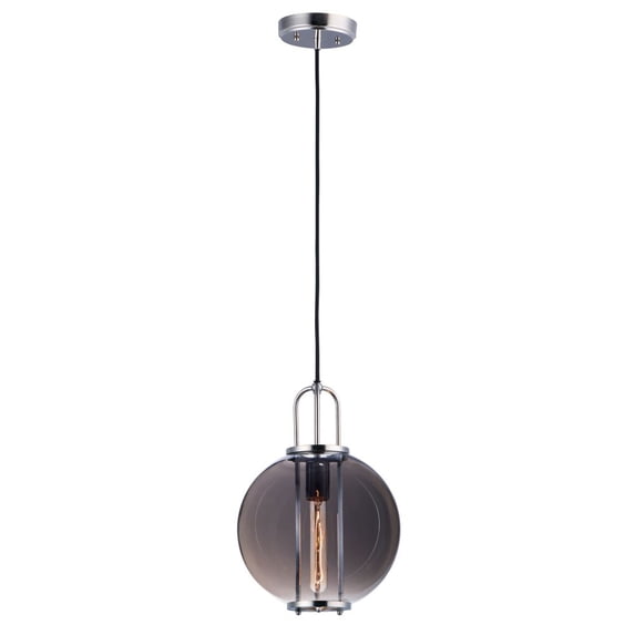 Maxim 10084MSKPN 11 in. Minaret One-Light Single Pendant Ceiling Light, Polished Nickel