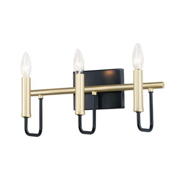 10253BKGLD Maxim Lighting Sullivan-3 Light Bath Vanity-7 inches high