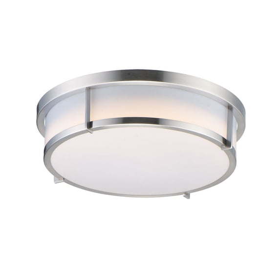 Maxim 10274WTSN 17 in. Rogue Satin Nickel Flush Mount LED Ceiling Light