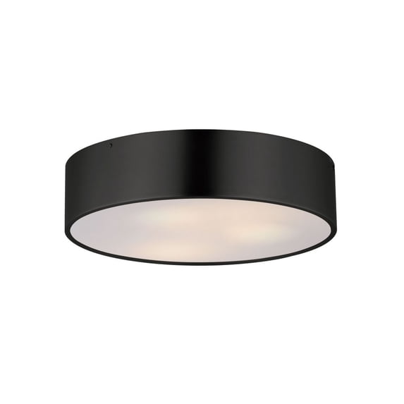10496WTBK-Maxim Lighting-Tommy - 3 Light Flush Mount-4 Inches Tall and 16 Inches Wide-Black Finish