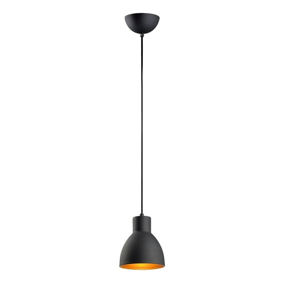 Maxim 11020BKGLD 7 in. Cora 1-Light Pendant Ceiling Light, Black & Gold