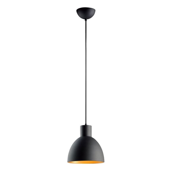 Maxim 11022BKGLD 8.75 in. Cora 1-Light Pendant Ceiling Light, Black & Gold