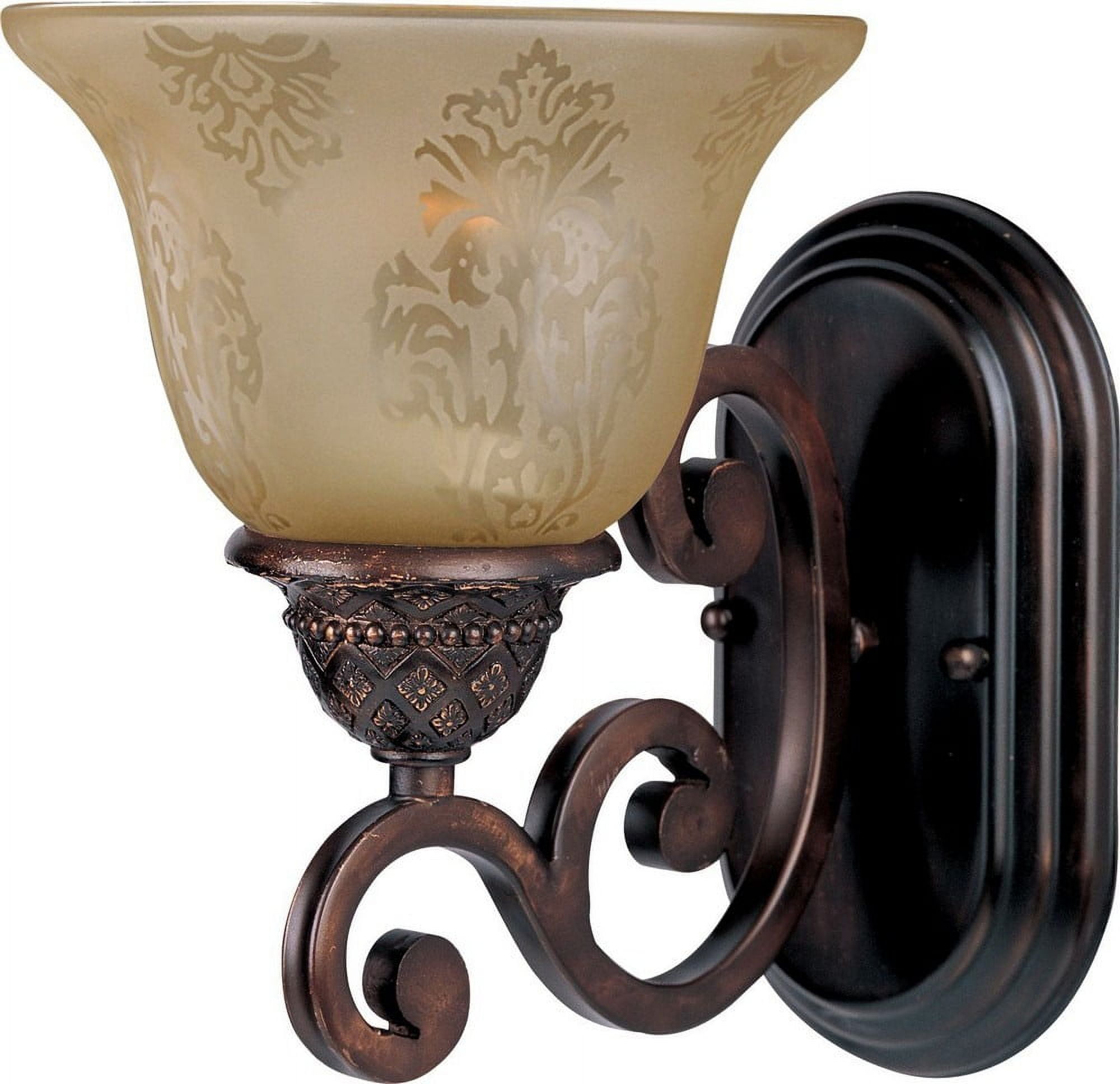 Oil Rubbed Bronze Glass Shade Wall Sconce