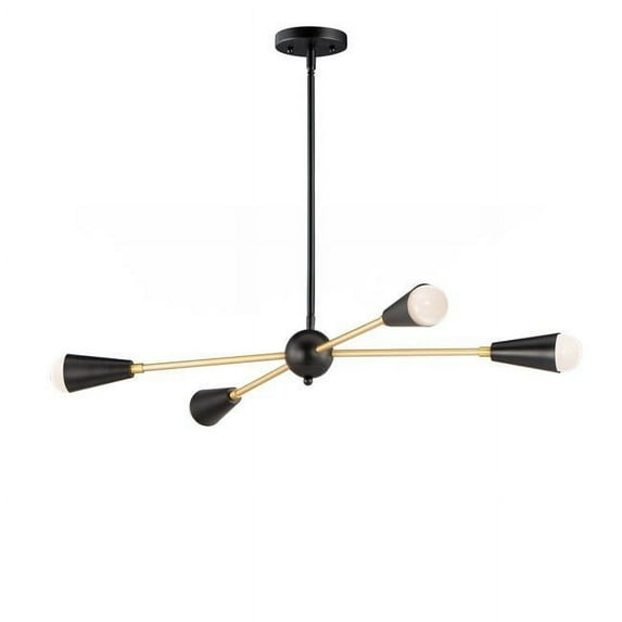 32 Inch 36W 4 Led Pendant With Bulb Included Maxim Lighting 11264Bksbr/Bul