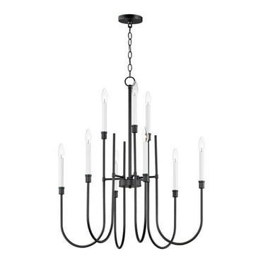 -9 Light Chandelier-30 Inches Wide By 33.75 Inches High     -Traditional Installation Maxim Lighting 11289Bk