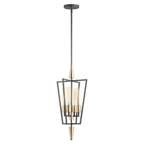 Maxim Wings 4-Light Pendant - Black / Satin Brass - 11654BKSBR