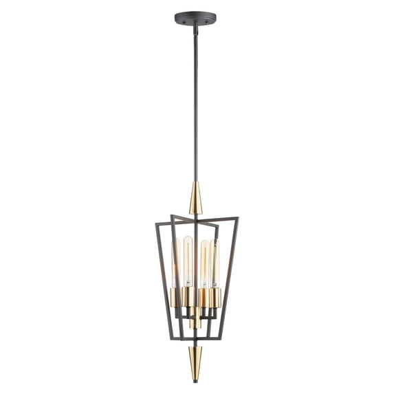 Maxim Wings 4-Light Pendant - Black / Satin Brass - 11654BKSBR