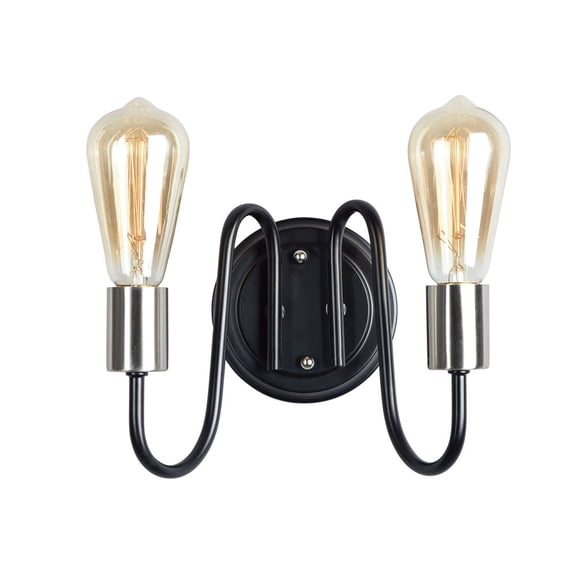 11739BKSN Maxim Lighting Haven-2 Light Wall Sconce in Classic style-9 Inches wide by 7 inches high-Black/Satin Nickel Finish