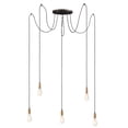 thumbnail image 1 of Maxim 12125BKAB Early Electric 5-Light Pendant Ceiling Light, Black & Antique Brass, 1 of 5