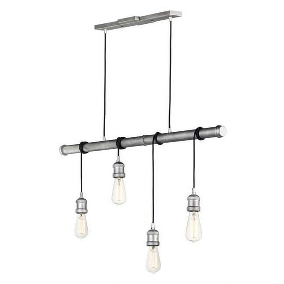 Maxim 12135WZ Early Electric 4-Light Pendant Ceiling Light, Weathered Zinc
