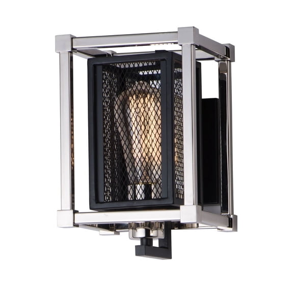 12151BKPN-Maxim Lighting-Refine-1 Light Wall Sconce-6.25 Inches wide by 9.25 inches high
