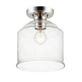 thumbnail image 1 of Maxim 12270CDSN 9 in. Acadia 1 Light Satin Nickel Semi-Flush Mount Ceiling Light, 1 of 5