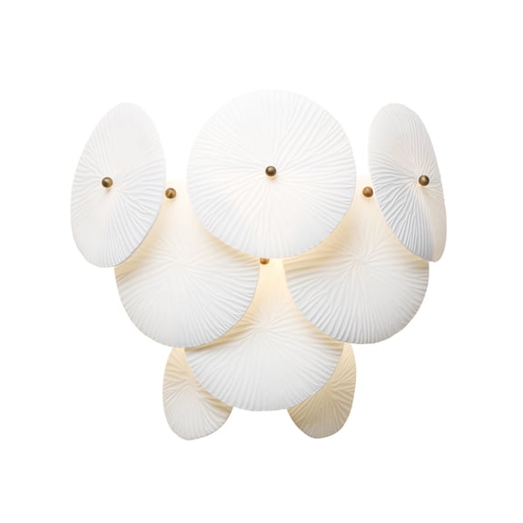 Maxim 12820WTNAB Isla 13" Tall Wall Sconce - Natural Aged Brass / White