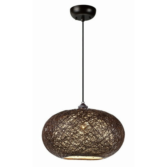 -One Light Pendant-15.75 Inches Wide By 10 Inches High-Chocolate/White Finish    -Traditional Installation Maxim Lighting 14402Chwt