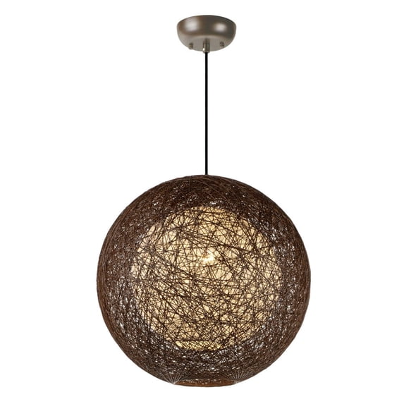 14405CHWT Maxim Lighting Bali-One Light Chandelier-19 Inches wide by 19 inches high-Chocolate/White Finish -Traditional Installation