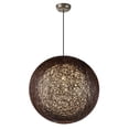 thumbnail image 1 of 14407CHWT Maxim Lighting Bali-One Light Chandelier-24 Inches wide by 24 inches high-Chocolate/White Finish, 1 of 3