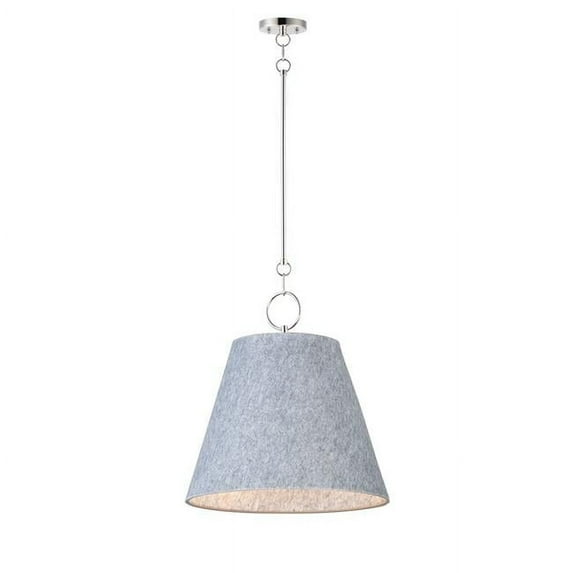 Maxim 14434GYSN 20 in. Acoustic 1 Light Satin Nickel Single Pendant Ceiling Light