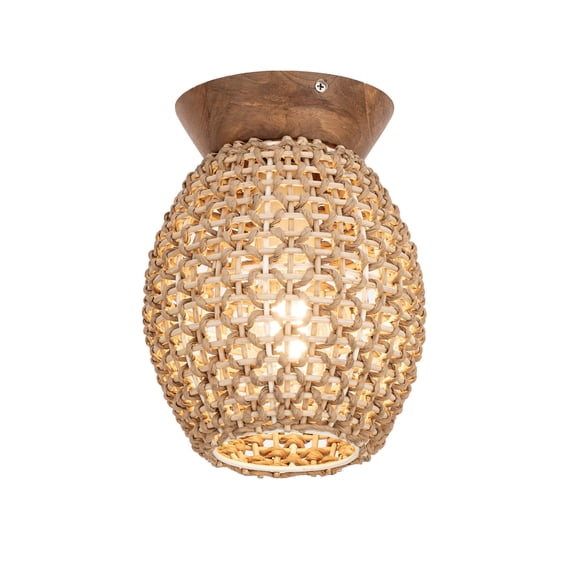 Maxim 14920NA Cotswold 8" Wide Flush Mount Ceiling Fixture - Natural