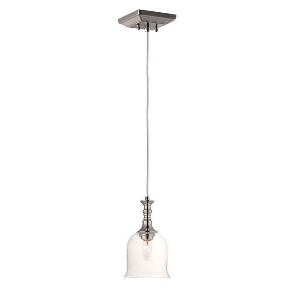 Maxim 20471CLPN Centenial 1-Light Pendant Ceiling Light, Polished Nickel