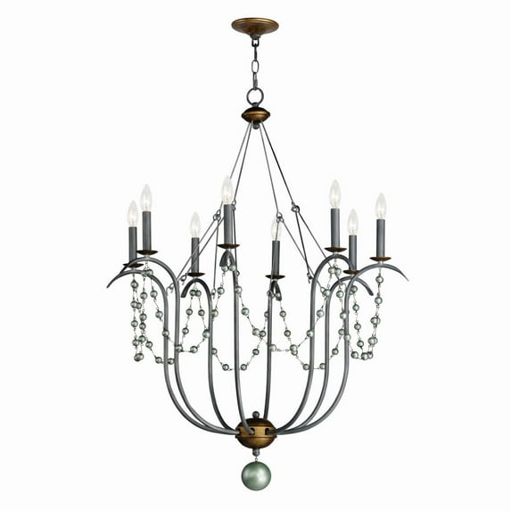 20488GN Maxim Lighting Formosa - 8 Light Chandelier-43 Inches Tall and 32 Inches Wide-Golden Noir Finish -Traditional Installation