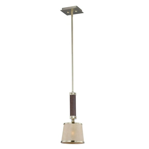 Maxim 20529AFAPSBR Maritime 1-Light Pendant, Antique Pecan & Satin Brass