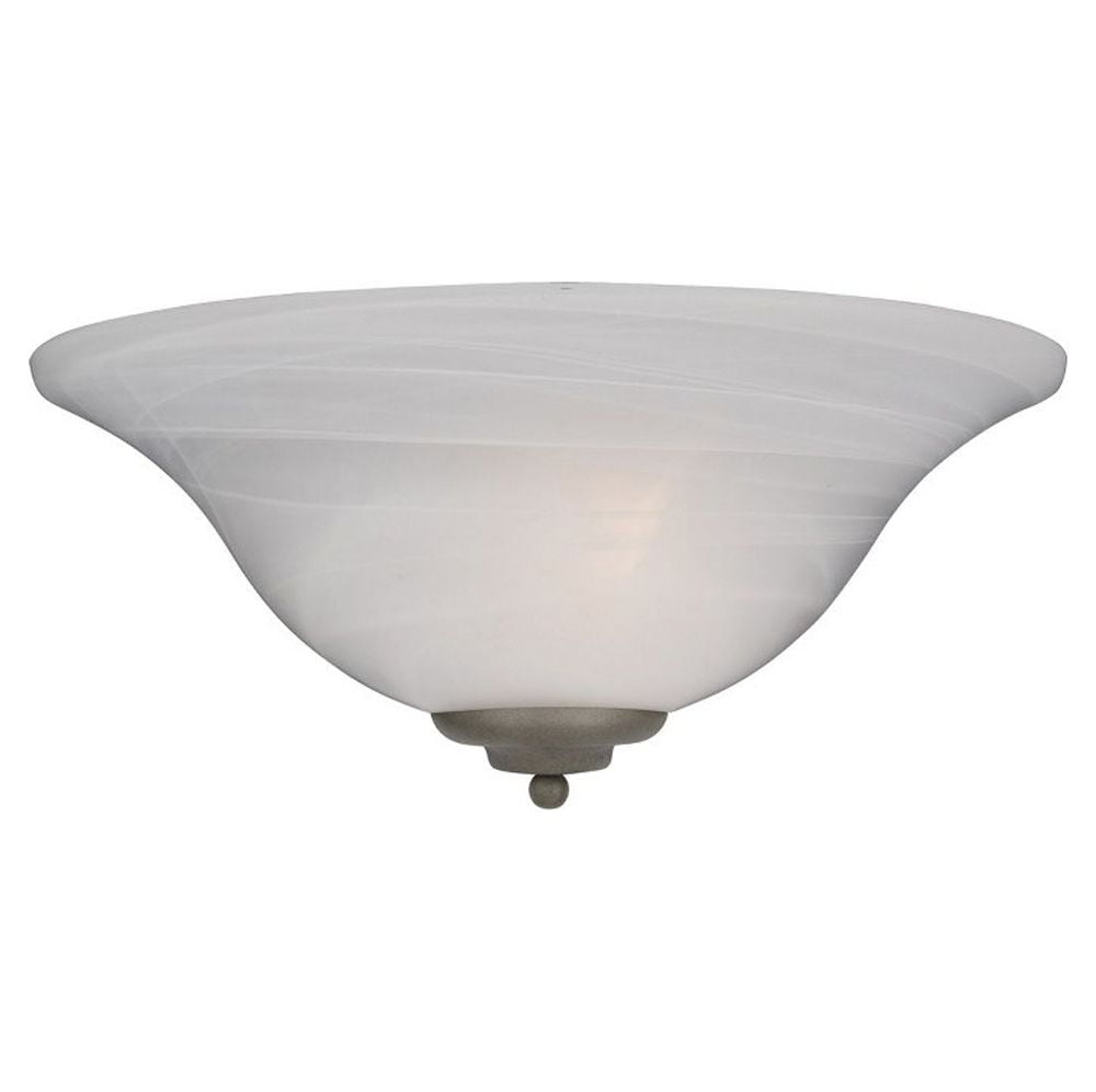 Pewter Dimmable Marble Glass 1-Light Wall Sconce