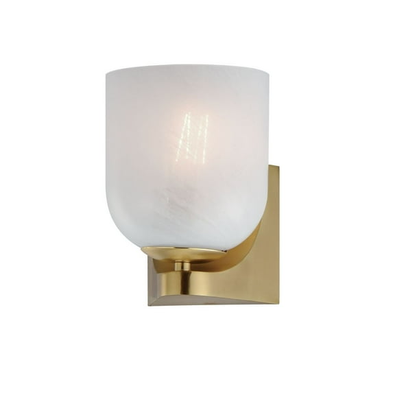 Scoop 1 - Light Natural Aged Brass Brass Modern Incandescent Glass And Steel