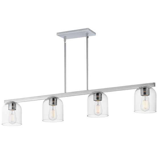 21236CLPC-Maxim Lighting-Scoop - 4 Light Linear Pendant-6.75 Inches Tall and 5.25 Inches Wide-Polished Chrome Finish-Clear Glass Color