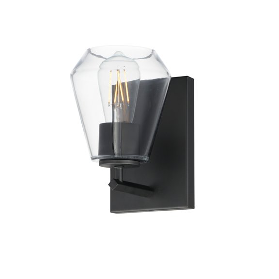 Maxim 21331Cl Geode 8" Tall Bathroom Sconce - Black