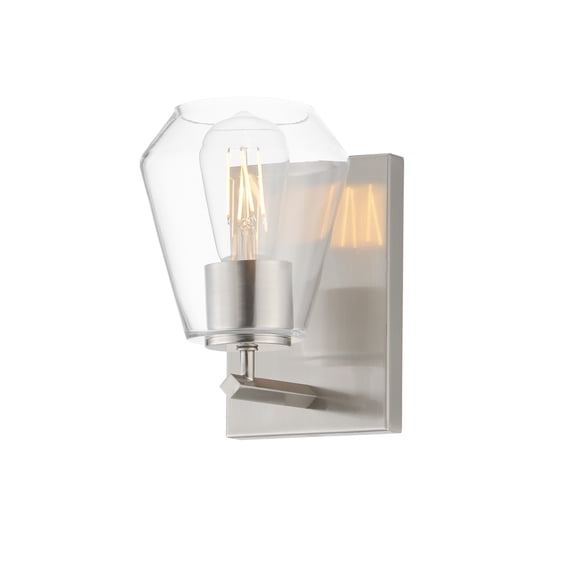 Maxim 21331CLSN Geode 8" Tall Bathroom Sconce - Nickel
