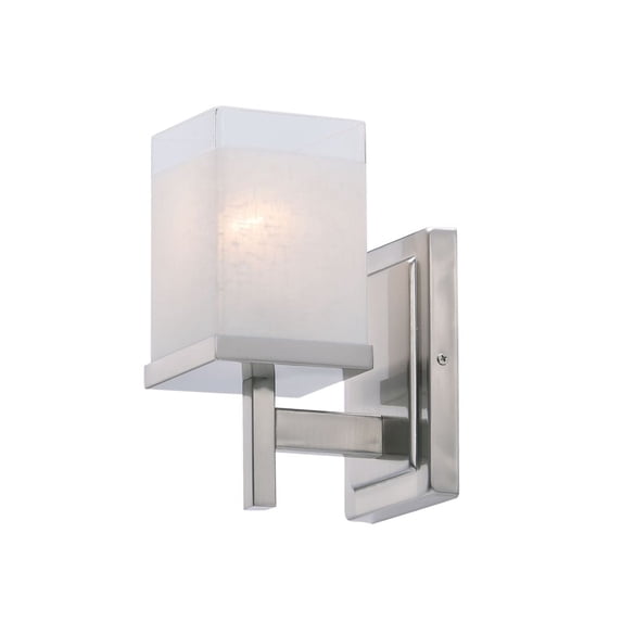 Maxim Tetra 1-Light Wall Sconce - Satin Nickel - 2151LNSN