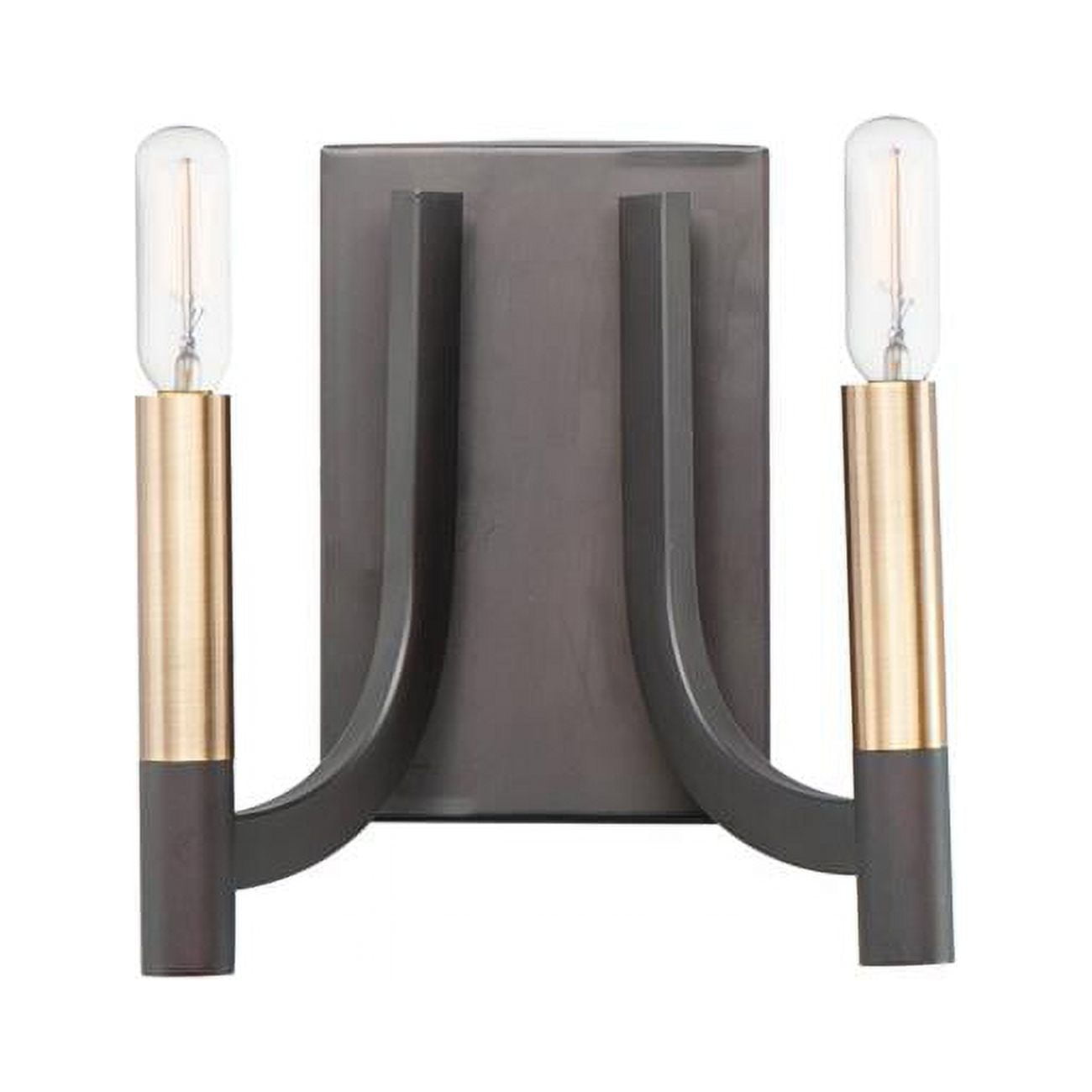 Lyndon Bronze and Antique Brass 2-Light Wall Sconce