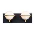 thumbnail image 1 of Maxim 21602SWBKGLD 13 in. Revolve Black & Gold LED Bath Vanity Wall Light, 1 of 4