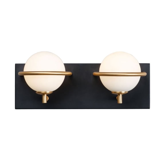 Maxim 21602SWBKGLD 13 in. Revolve Black & Gold LED Bath Vanity Wall Light