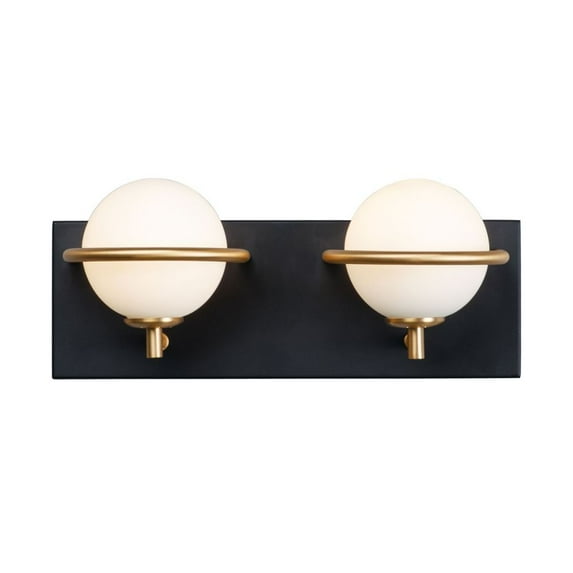 Maxim 21602SWBKGLD 13 in. Revolve Black & Gold LED Bath Vanity Wall Light