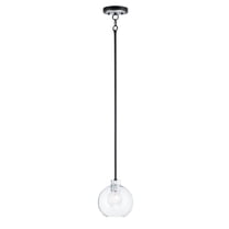 Maxim 21619CLBKAL 7 in. Vessel 1 Light Black & Brushed Aluminum Mini Pendant Ceiling Light