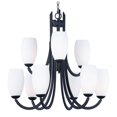 thumbnail image 1 of 21657SWTXB Maxim Lighting Taylor-Nine Light 2-Tier Chandelier-31.5 Inches wide by 30 inches high-Textured Black Finish    -Traditional Installation, 1 of 4