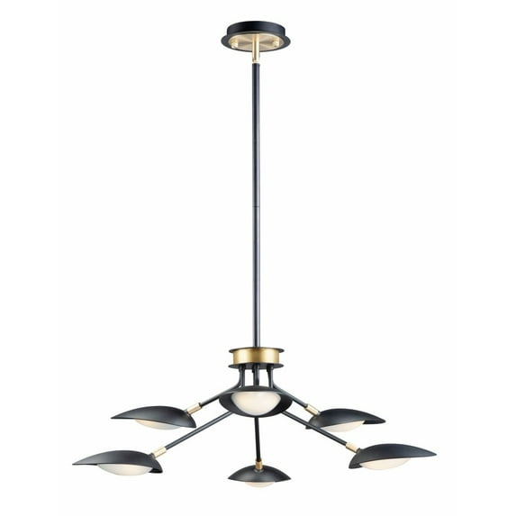 21696BKSBR-Maxim Lighting-Scan - 35 Inch 39W 6 LED Pendant