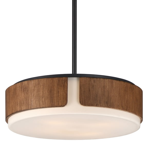 Maxim 21716SWWNBK Draughtsman 4 Light 18" Wide Wood Pendant - MultiColor