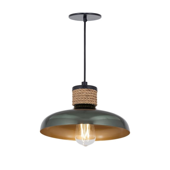 22492JU-Maxim Lighting-Bingham - 1 Light Small Pendant-5.5 Inches Tall and 9.75 Inches Wide-June Bug Finish