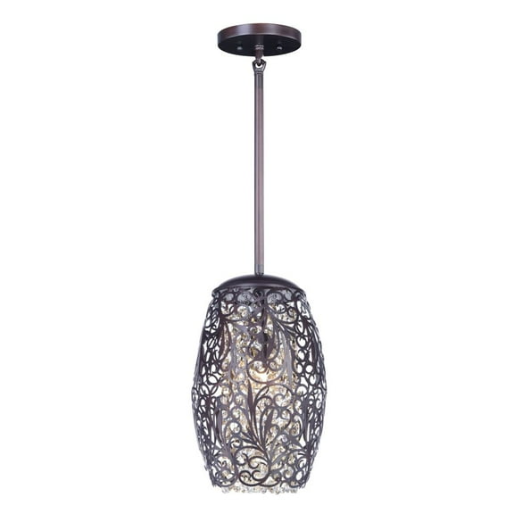 Maxim 24153CGOI ArabeSquareue 1-Light Mini Pendant, Oil Rubbed Bronze