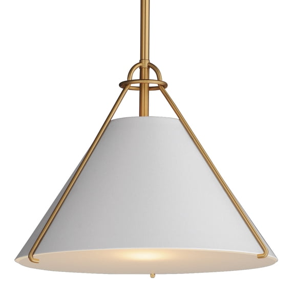 Maxim 25229LFGNAB Lucas 13" Wide Pendant - Light French Gray / Natural Aged Brass
