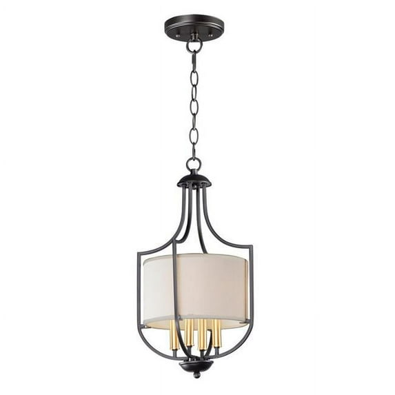 Maxim 25283WLBZAB 11 in. Savant 4 Light Bronze & Antique Brass Chandelier Ceiling Light