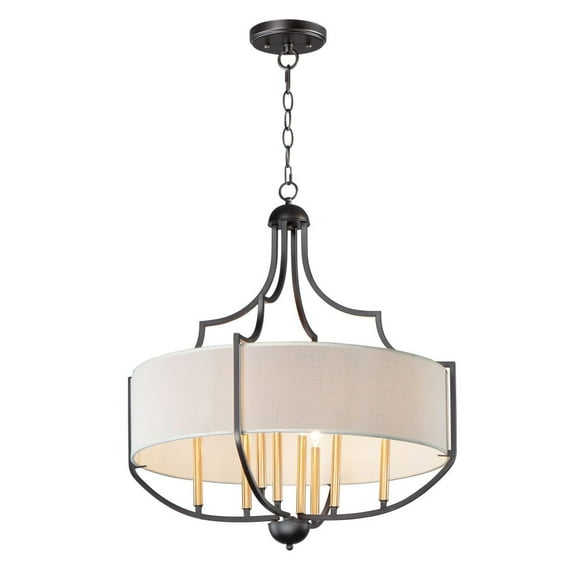 Maxim 25285WLBZAB 31 in. Savant 8 Light Bronze & Antique Brass Chandelier Ceiling Light