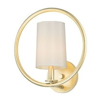 Maxim 25291OFNAB 13 in. Meridian 1 Light Natural Aged Brass Semi-Flush Mount Ceiling Light